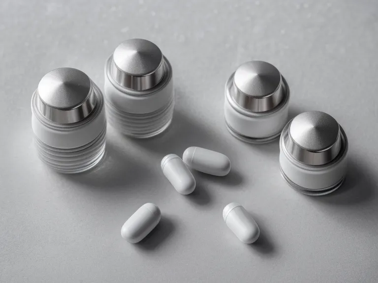 Close-up of different magnesium supplement forms on ledger paper.