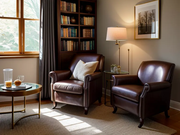 A quiet reading nook with a book and brain supplements on a side table.